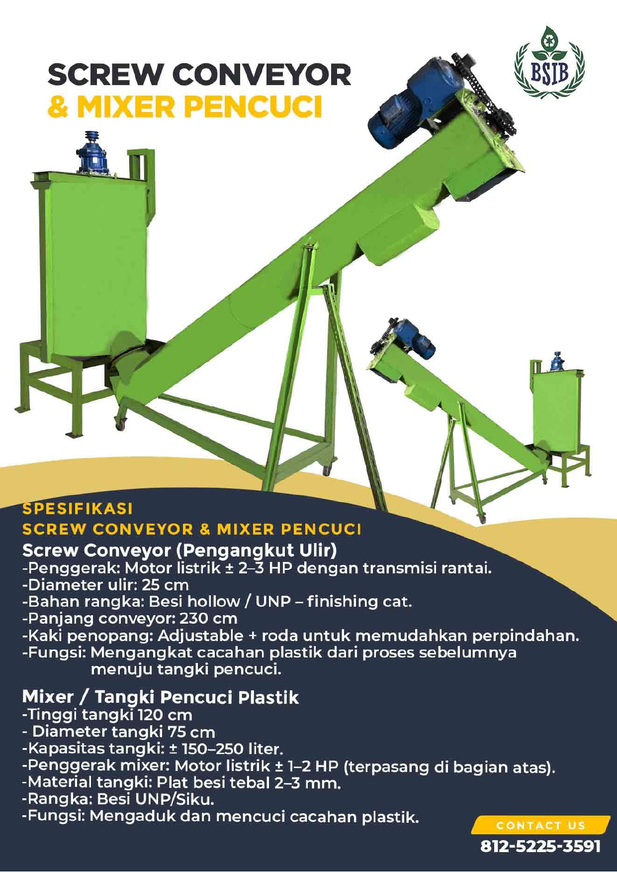 Screw Conveyor & Mixer Pencuci