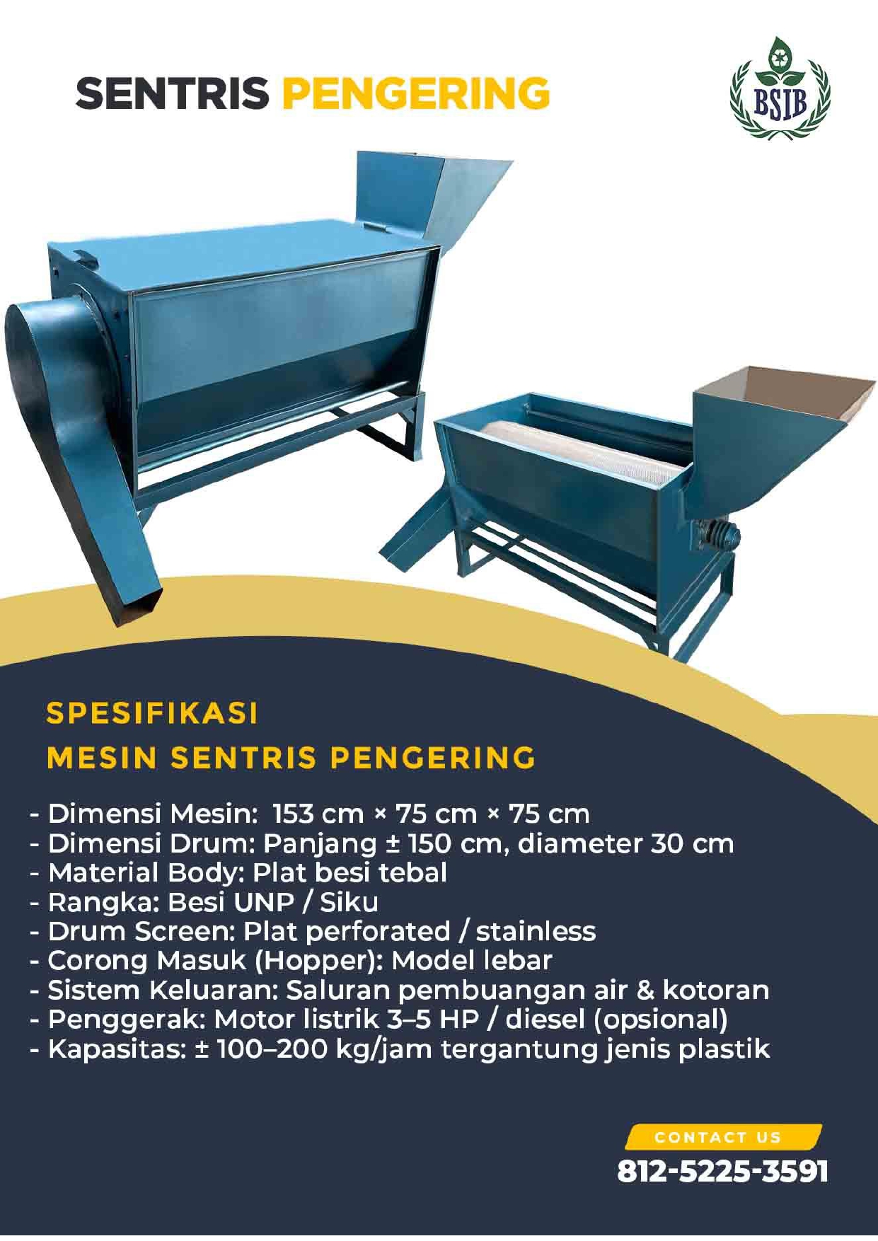Mesin Sentris Pengering